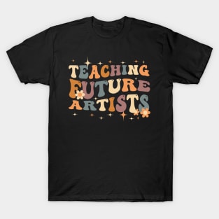Retro Teching Future Artists Art Teacher T-Shirt